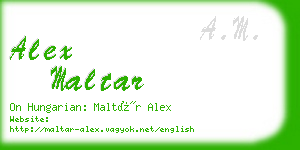 alex maltar business card